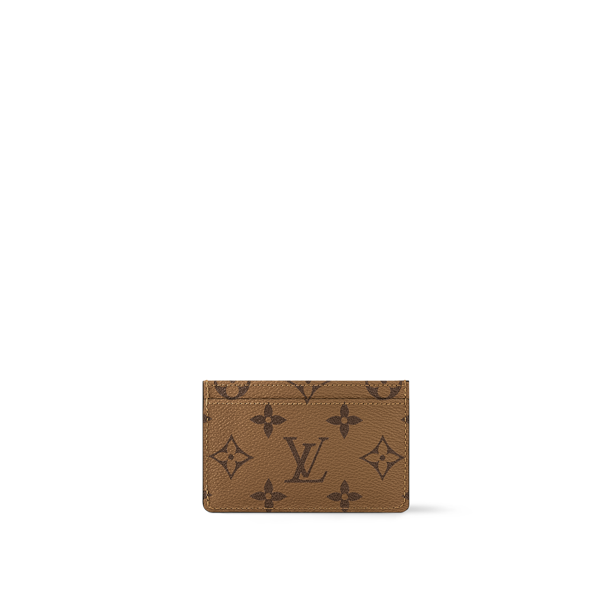 Card Holder Luxury Monogram Reverse Canvas Brown Louis Vuitton